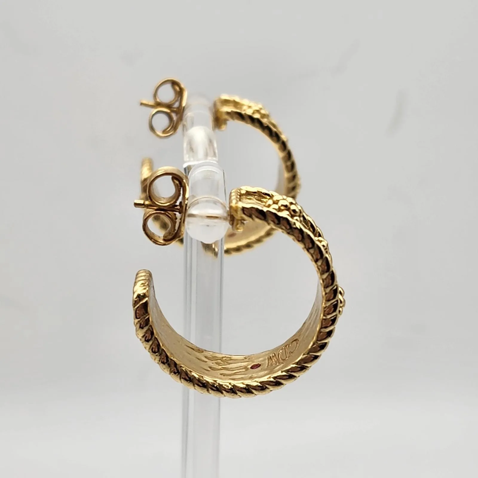 Capucine De Wulf 18 Karat Gold Plated Brass Berry Classic Small Hoop Earrings - Image 6