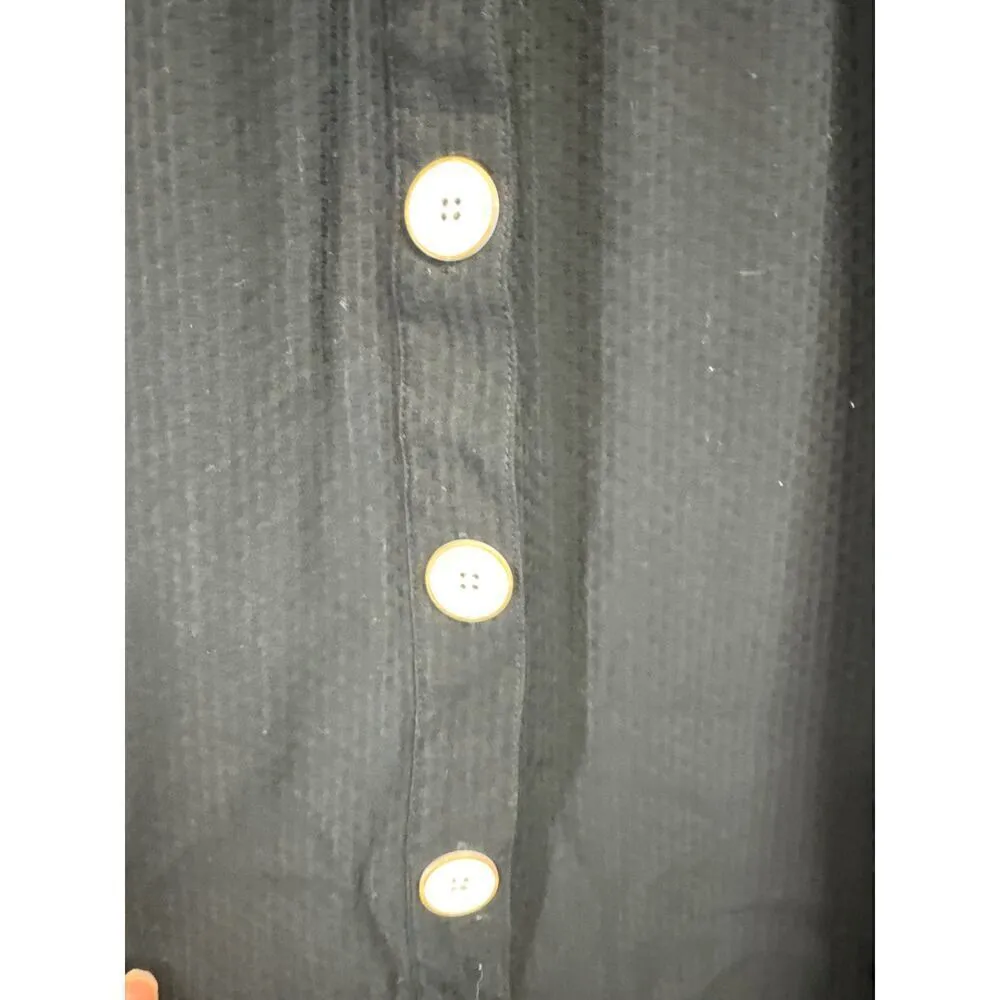 Maeve by Anthropologie Rosemary Square‎ Neck Smocked Black Midi Dress Size 6 - Image 5