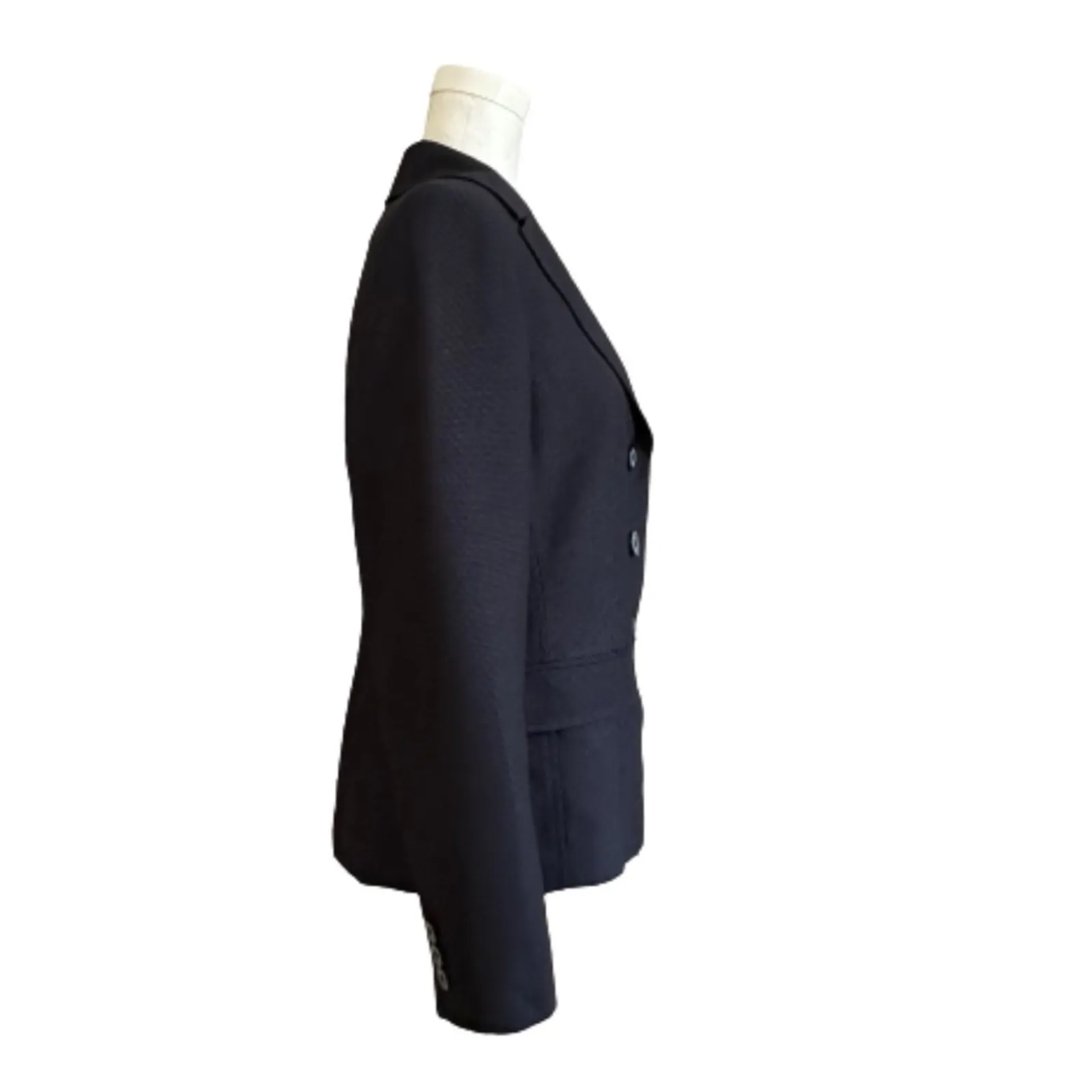 Jones New York Suits Blazer Jacket Women Navy Blue Button Front Career Size 6 - Image 4