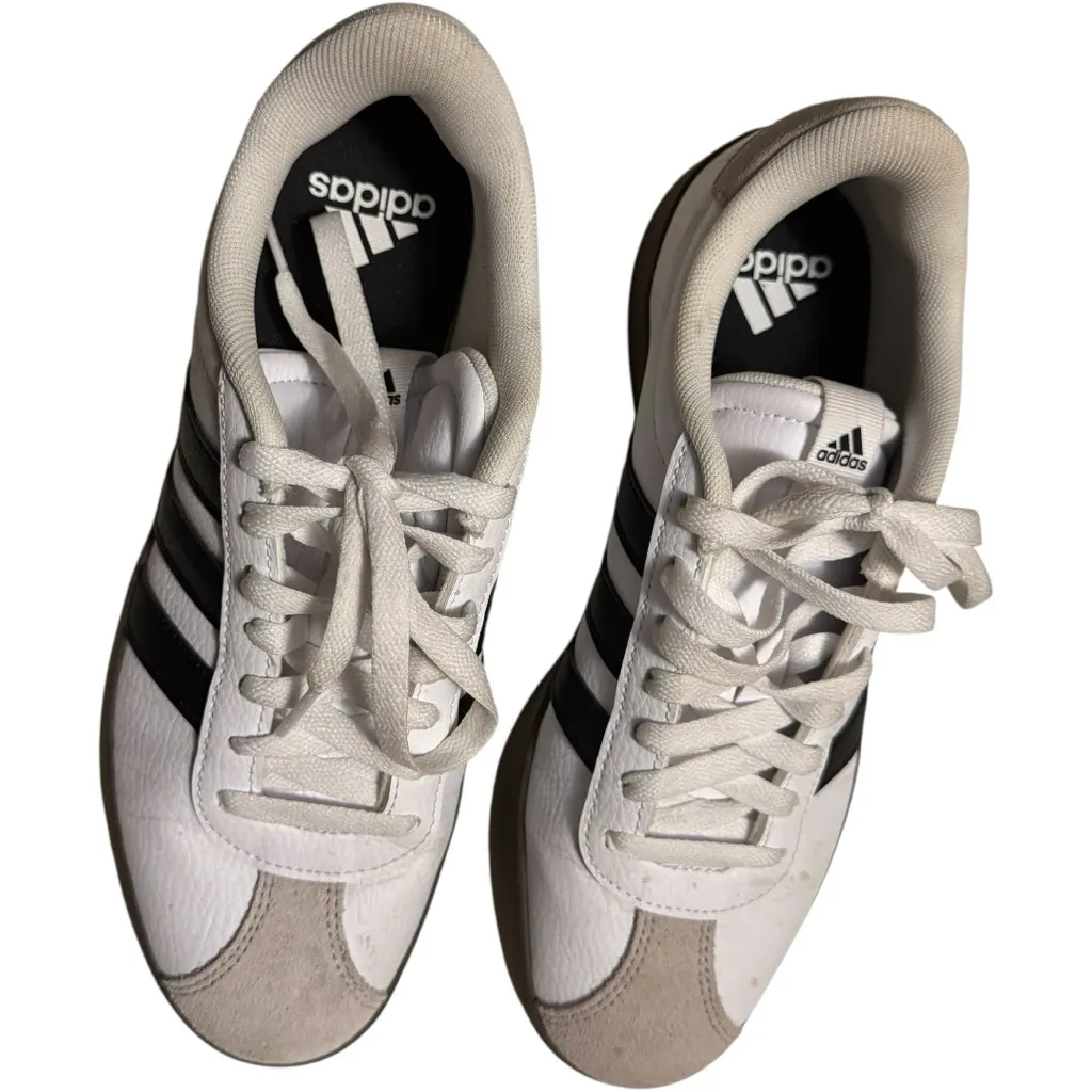 Adidas White and Black Women’s Sneakers VL Court 3.0 Sz 8 - Image 6