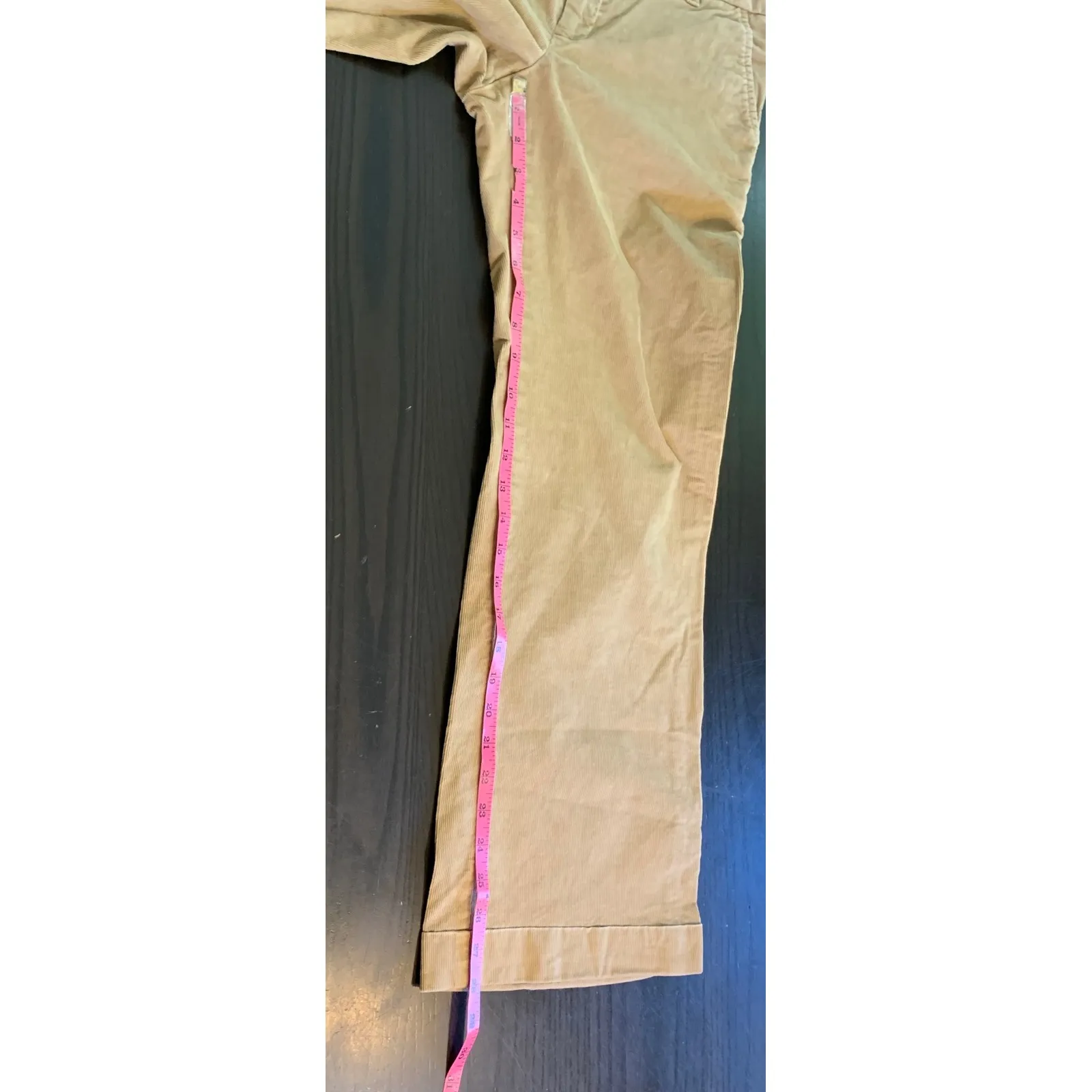 GAP Stretch Corduroy Pants Women's 8R Beige Khaki Wide Leg Casual Fall Academia - Image 9