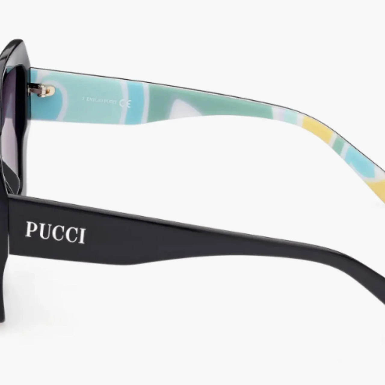 Emilio Pucci Women's black yellow Sunglasses - Image 2