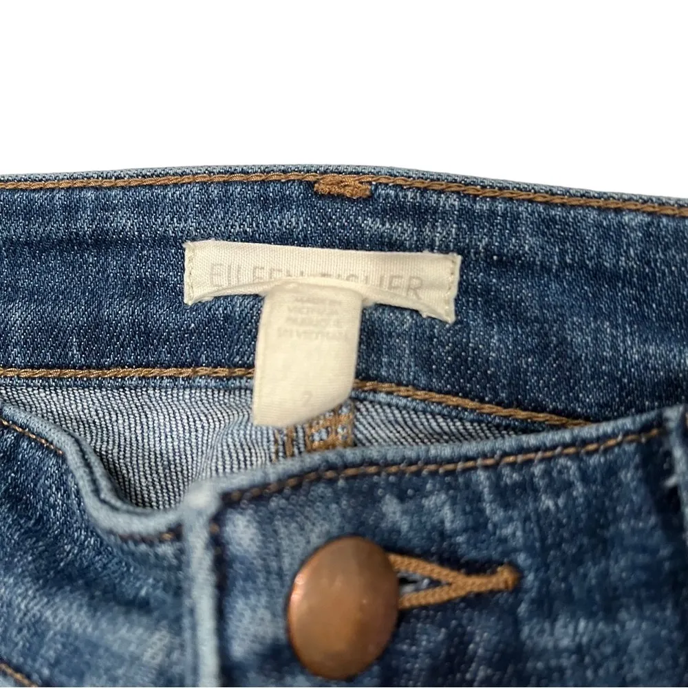 Eileen Fisher Medium Wash Straight Leg Jeans, Sz 2 - Image 12