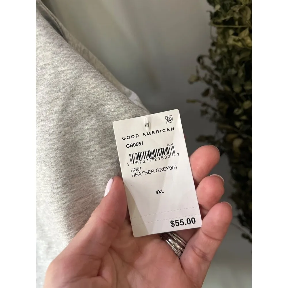 Good American Super Stretch Modern Tank Bodysuit Heather Gray womens Size 4XL - Image 8