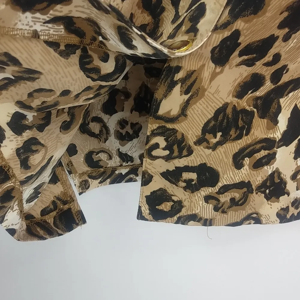 Popovitch L Vintage Knit Golden Leopard Long Jacket Black Size L - Image 3