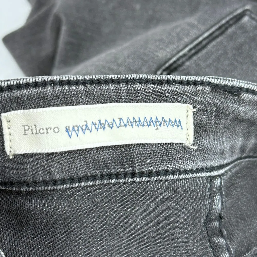 Pilcro Parallel Gray Washed Denim Straight Leg‎ Raw Hem Jeans Size 29 - Image 7