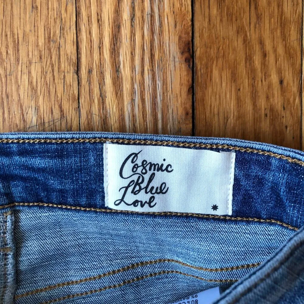 Cosmic Blue Love NWT Women's Distressed Skinny Jean Color Montana Size 25 - Image 8