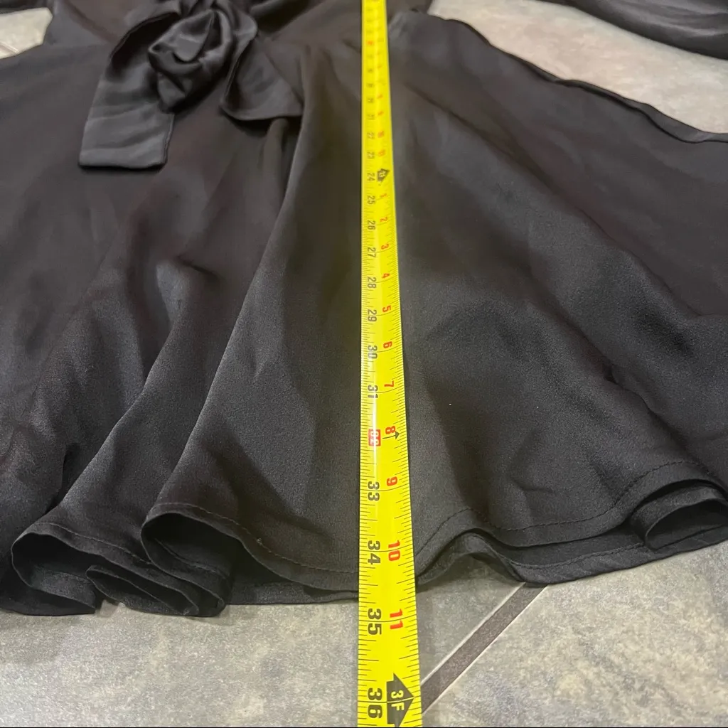 Baltic born black Woodbury satin mini dress Sz S Wedding Party Holiday Luxury - Image 10