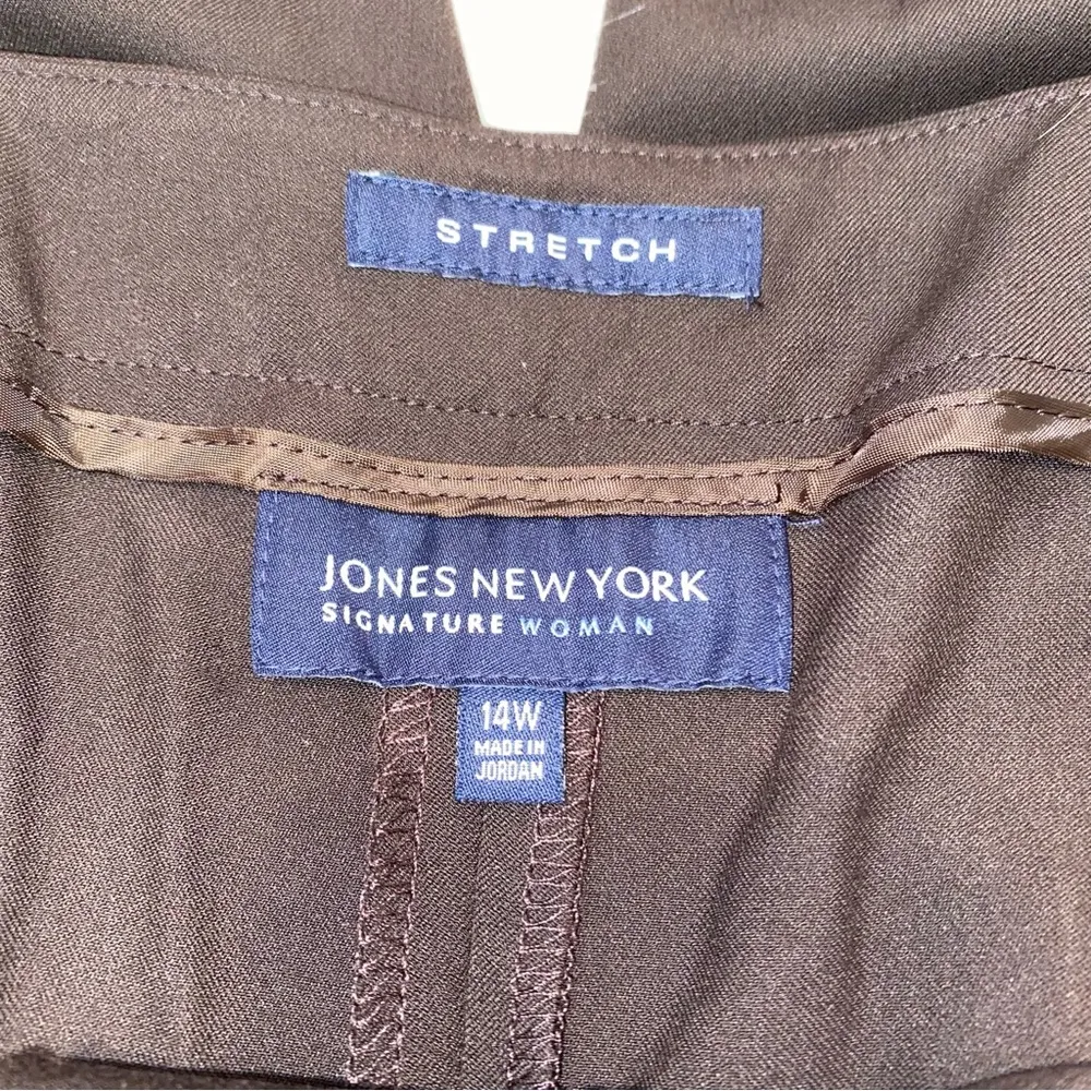 NEW Jones New York Brown Dress Pants Women’s Size 14 W Professional Work Attire! - Image 3