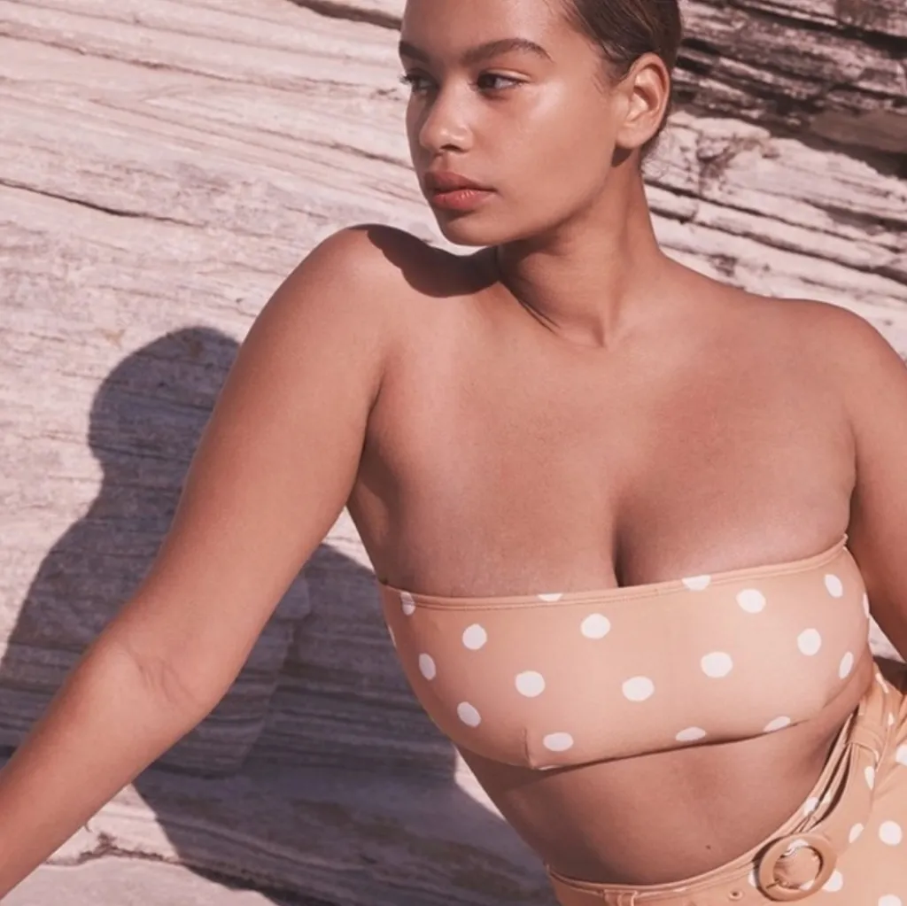 {Peony} Brand New Puff Bandeau Bikini Top - Image 4