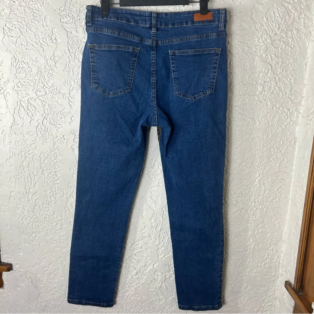 UMGEE | Leopard Print Olive Green Denim Skinny Jeans Size 5 - Image 2