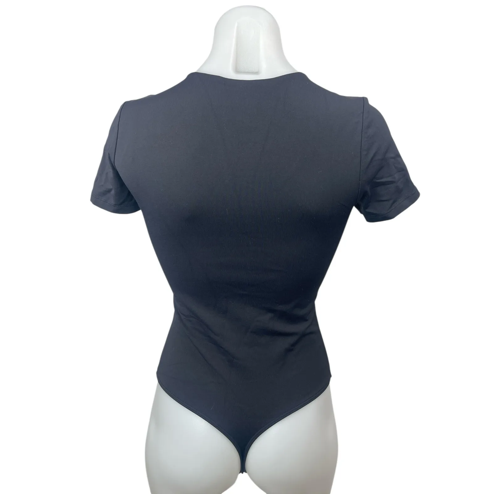 Aritzia Contour Women's Black Short Sleeve Round T Shirt Tee Bodysuit Top Size S - Image 2