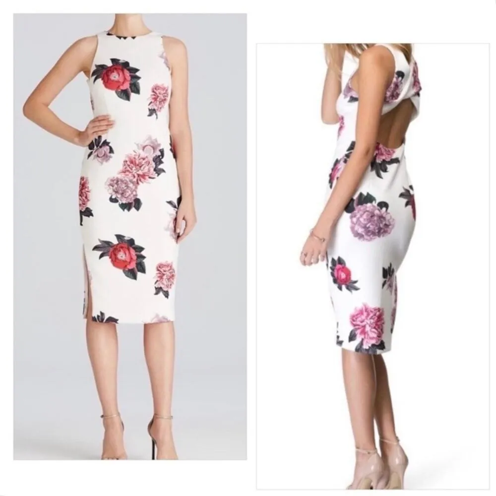 C/Meo Collective Ivory Floral Erase Me Scuba Knit Dress Sz.S NWT - Image 2