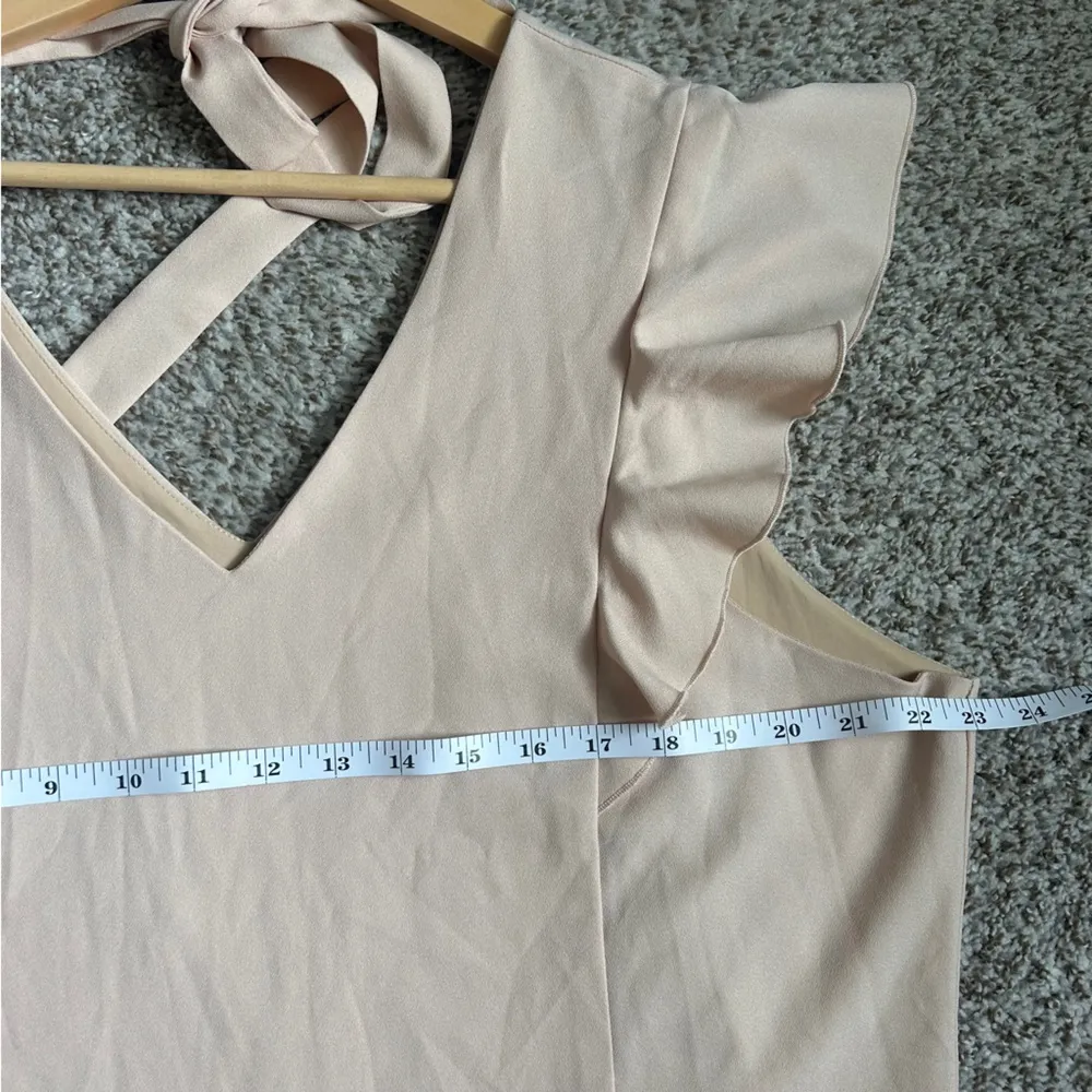 NWOT Charlie Paige Blush Pale Pink Ruffle Mini Dress Formal Wedding Guest XL - Image 5