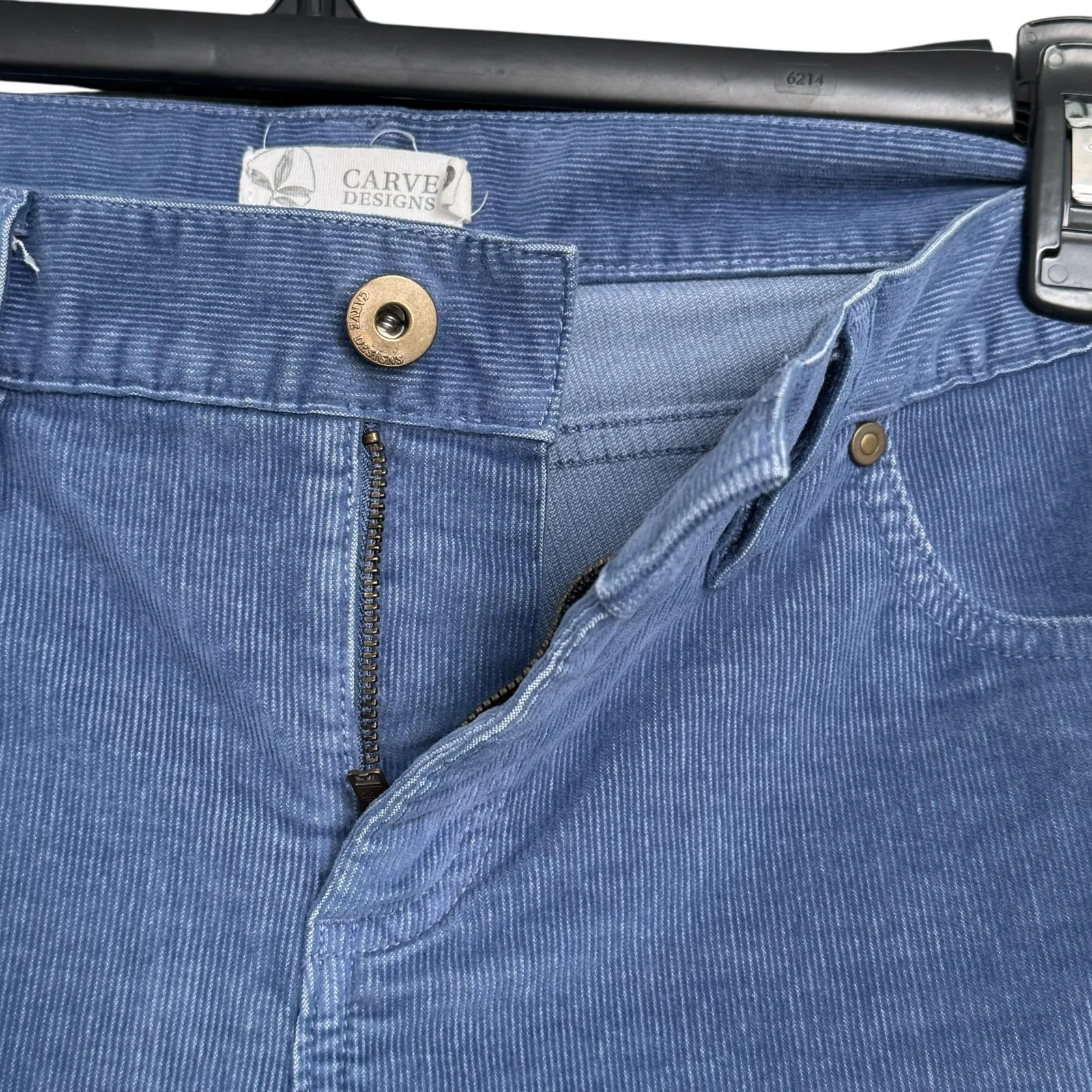 Carve Designs SZ 8 Oahu Corduroy Shorts Stretch Zip-Fly Mid-Rise Frayed Pockets - Image 2