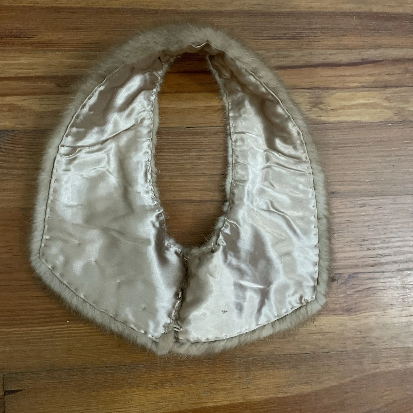 Vintage Light Brown Mink Fur Collar Neck Wrap One Size - Image 4