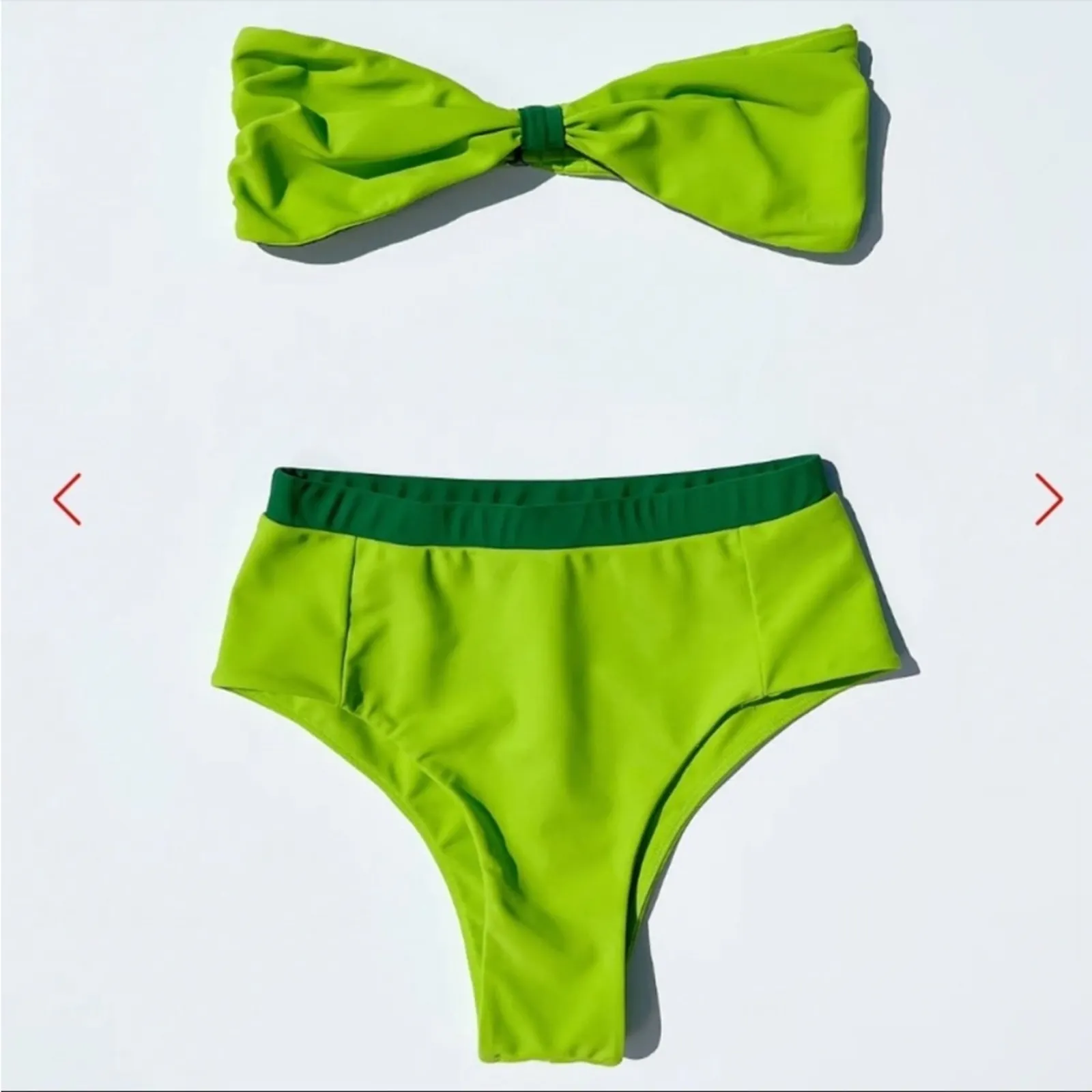 Lisa Says Gah Brooke Two Piece Bikini Womens Size XL Lizard Green Verde NWT - Image 5