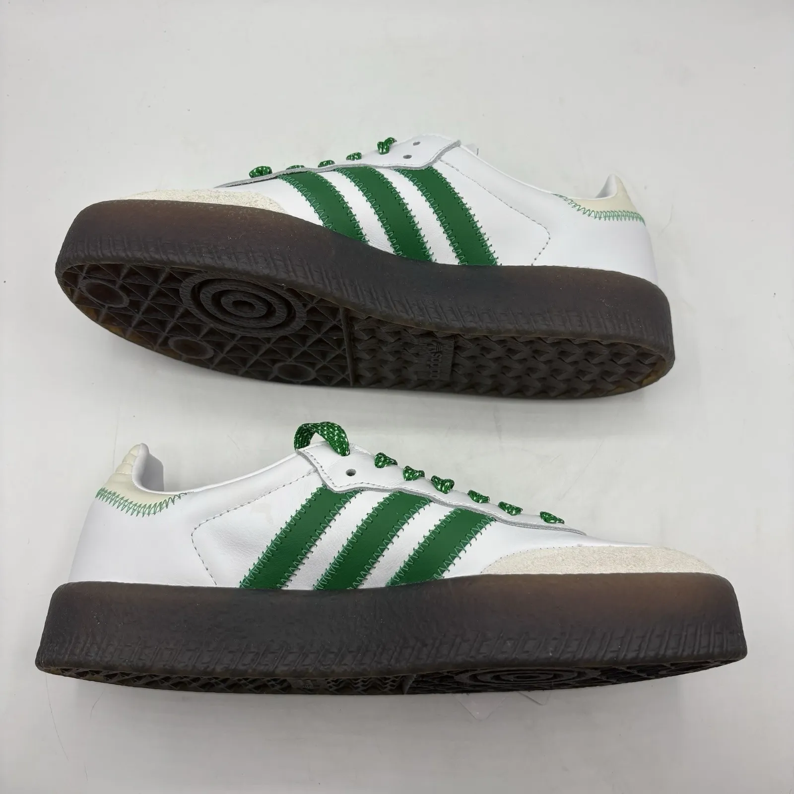 adidas Originals Sambae Women's Shoes White/Green, Size 7 - Image 6