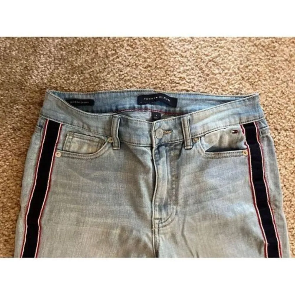 Women's Sz 4 Tommy‎ Hilfiger Tribeca Skinny Jeans Frayed - Image 4