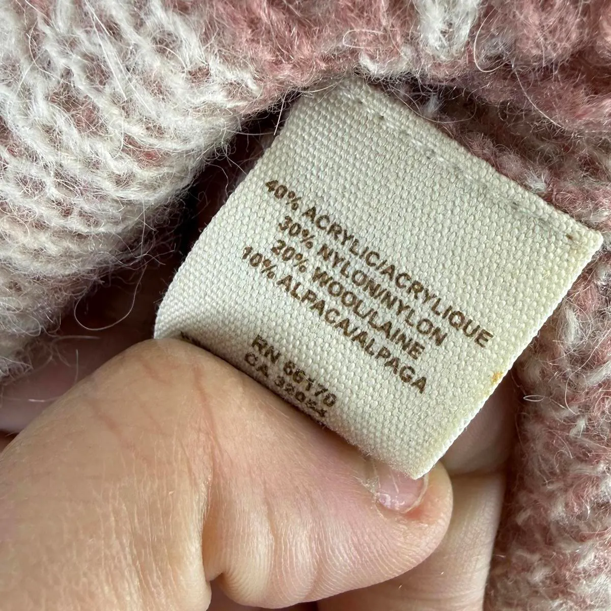 Free People Pink Floral "Purple Rain" Wool Blend Cropped Sweater - Size - XS - Image 5