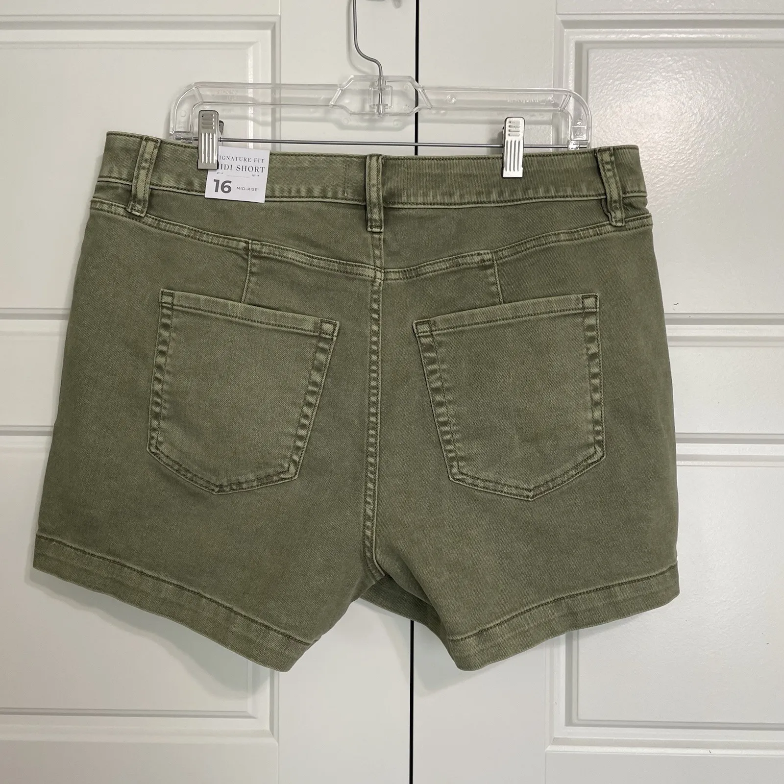 NWT LANE BRYANT Size 16 Womens‎ Green Cotton Blend Signature Fit Mid Rise - Image 8