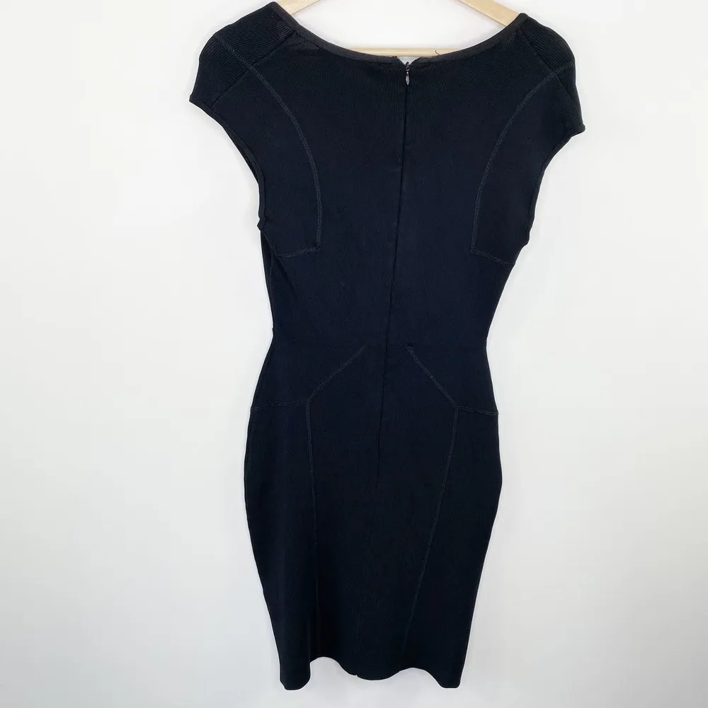 Catherine Malandrino Black Short Cap Sleeve Stretch Dress Women's Size Small S - Image 2