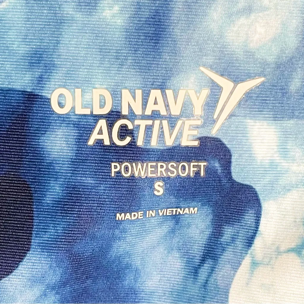 NWT Old Navy Active Powersoft Joggers Size Small Blue Camo Crop High Rise Go-Dry - Image 8