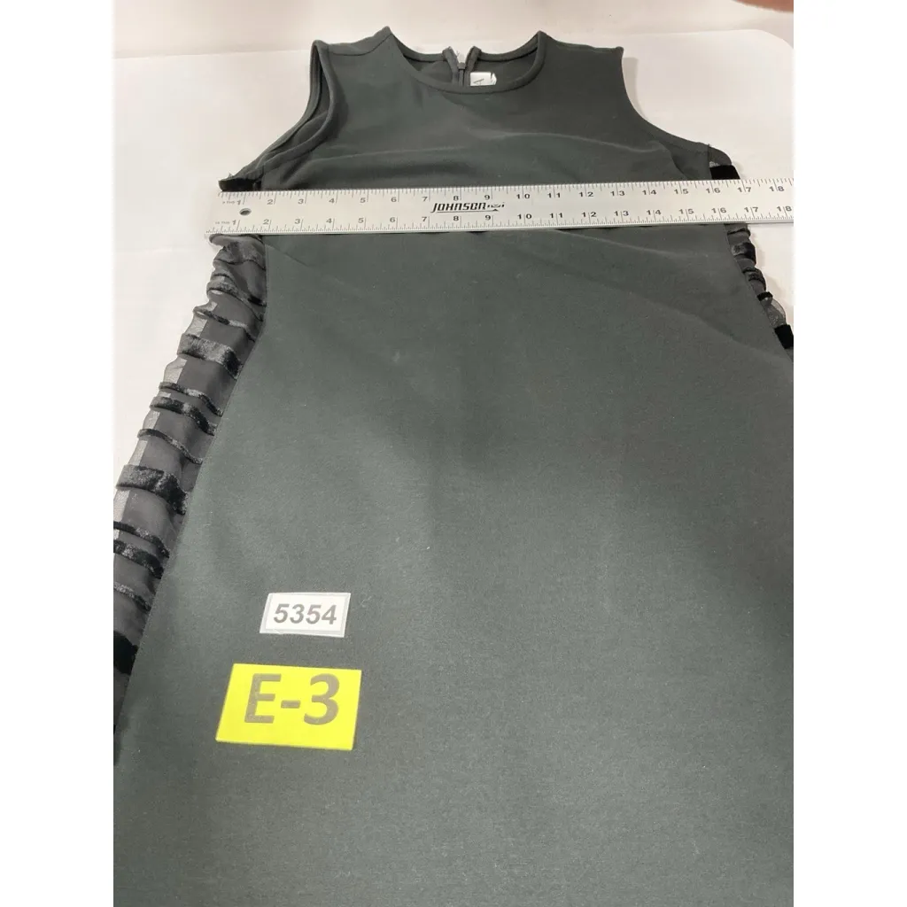 Womans Cetta Fitted Pencil Style Midi Party Dress Large Black Sleevless - Image 4