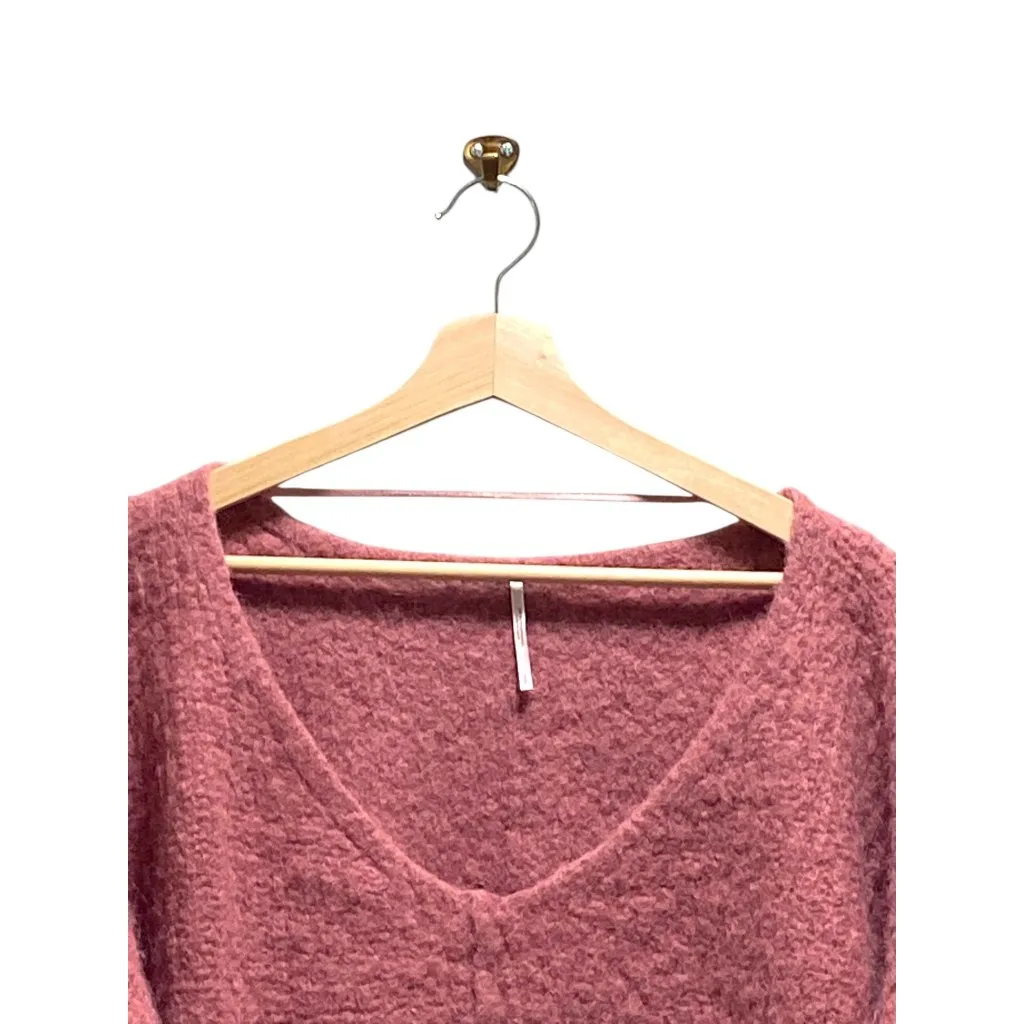 Free People Cropped Sweater Pink Size S - Image 7