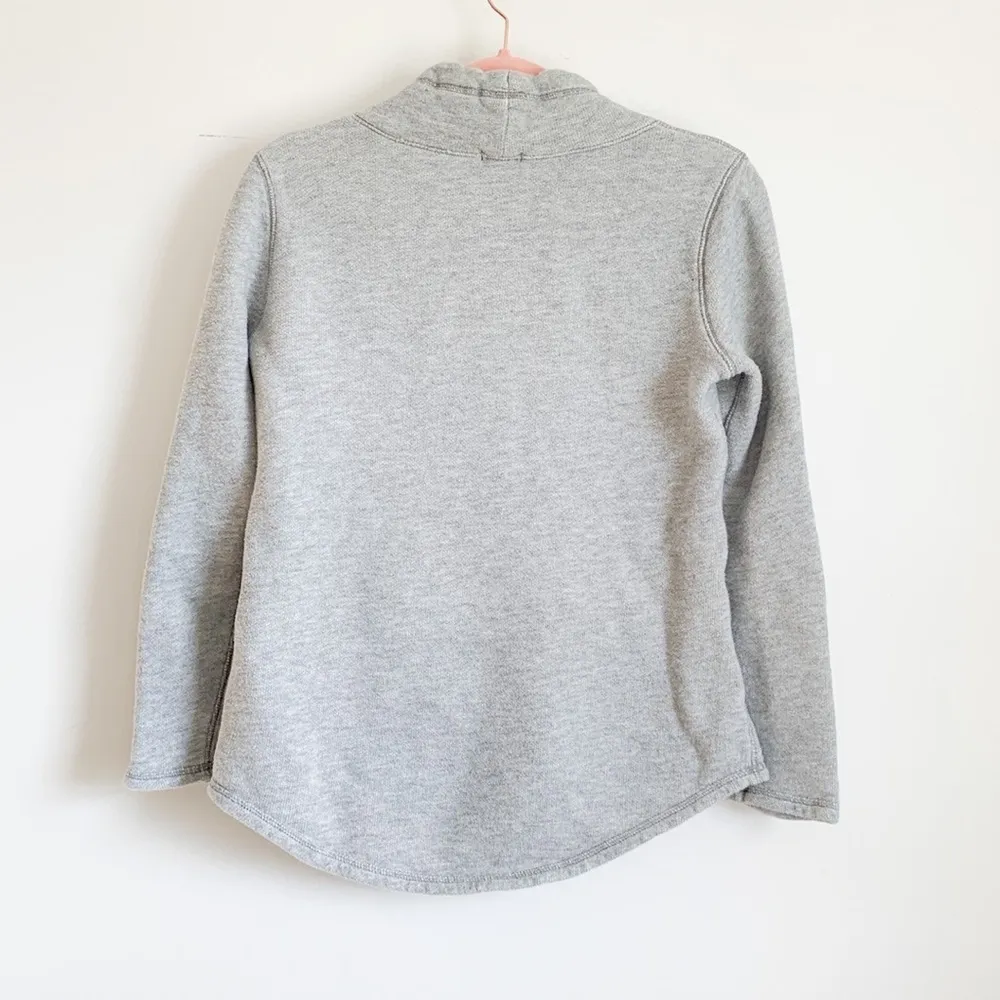 J. Crew Gray Cowl Neck Pullover Sweatshirt XS - Image 3