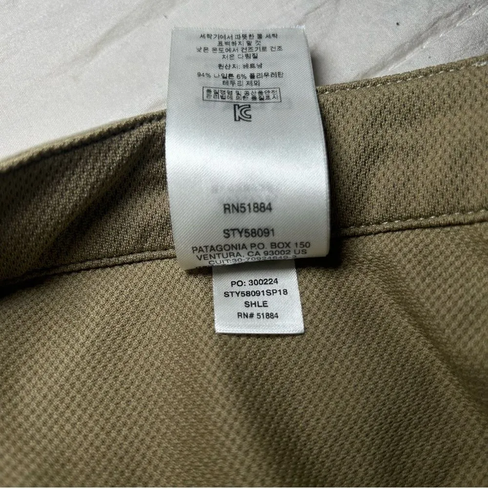 Patagonia Quandary outdoor hiking khaki 5” inseam shorts women’s size large 14 - Image 8