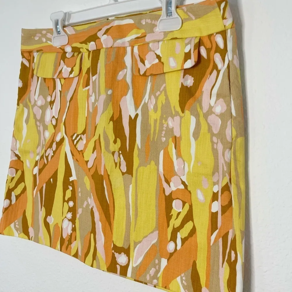 J. Crew Limoncello mini skirt yellow orange size 2 NWOT - Image 4