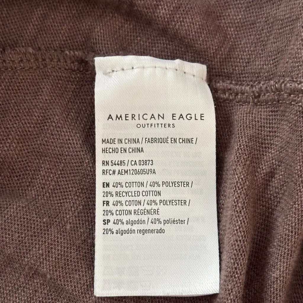 American Eagle Outfitters Brown Babydoll‎ Tie-Back Tee - Image 5