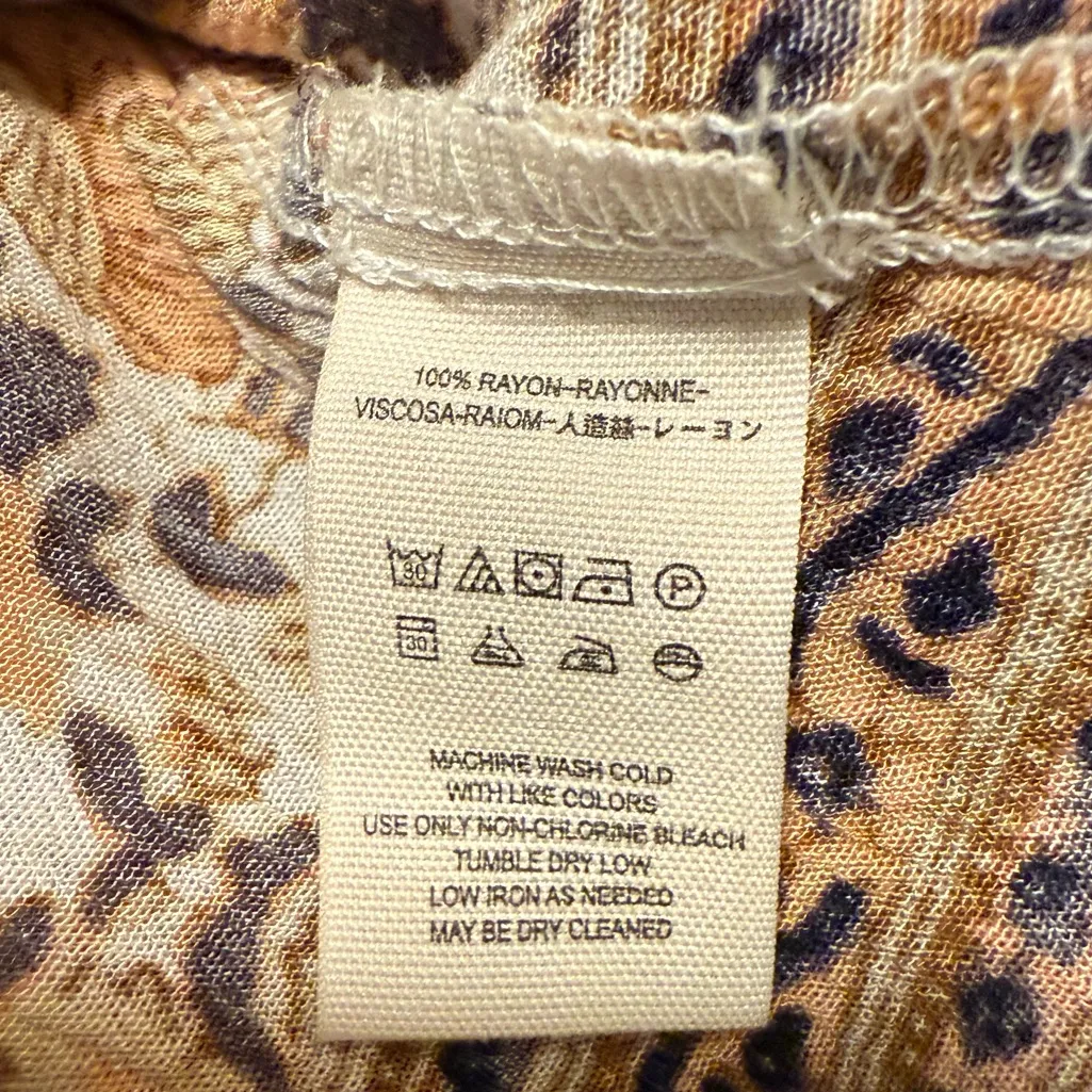 Free People Boho MidSummer Dream Cutout Back Dress Ivory Brown Size XS - Image 7