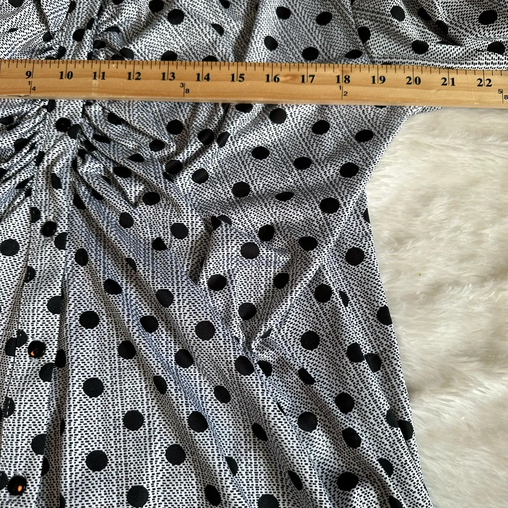 Black and White Polka Dot Blouse - Image 9