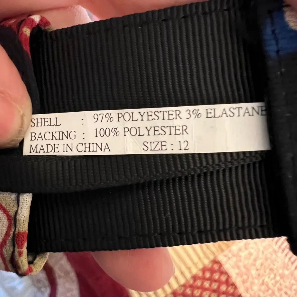 Black Floral Belt Adjustable Size 12 - Image 9