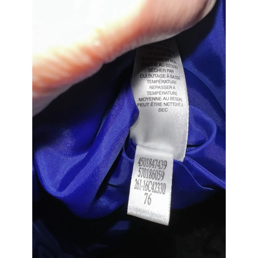 Chicos Quilted Full Zip Vest Blue Stand Collar Zip Front Pockets Medium - Image 7