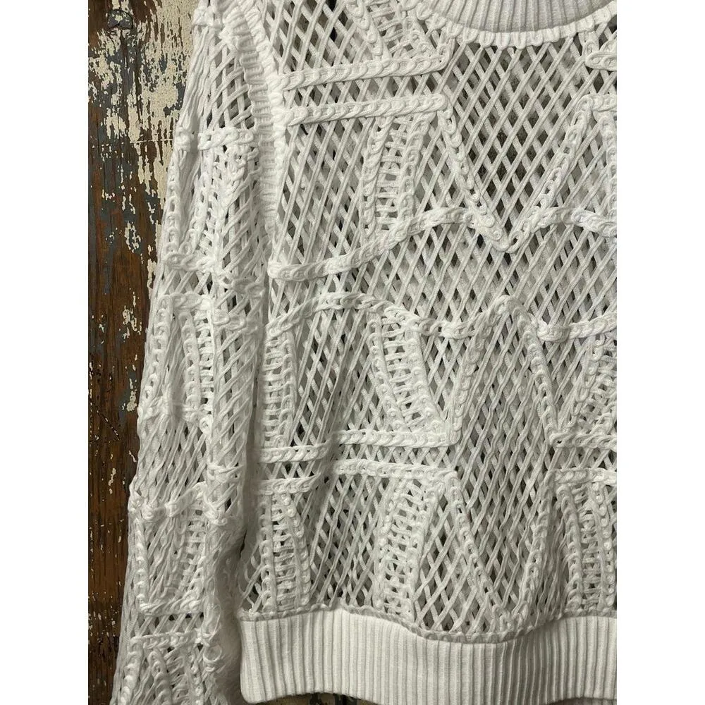 AS by DF Magnolia Sweater Top in White, size Medium White - Image 5