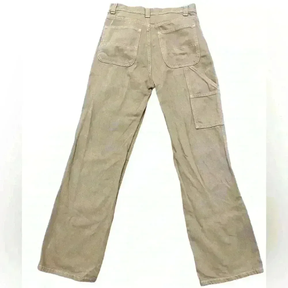 Reformation jeans straight leg cargo tan organic cotton tencel blend‎ Sz 27 - Image 3