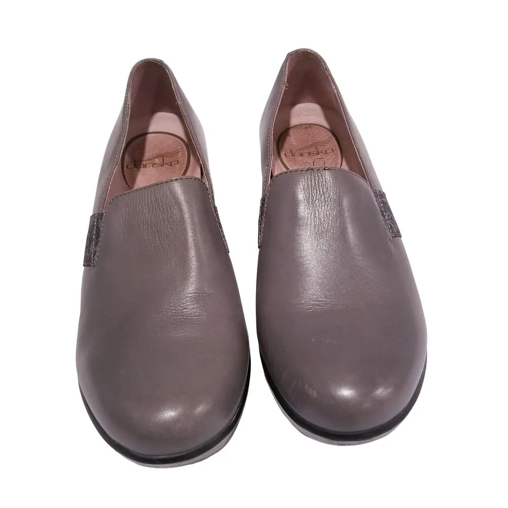 Dansko Leather Slip on Clogs - Image 3