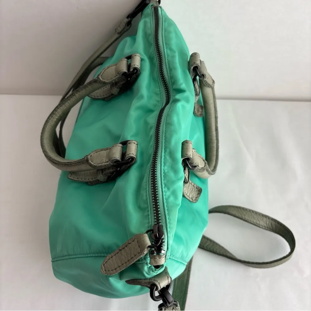 LIEBESKIND Berlin Adriana Nylon Crossbody Shoulder Bag Purse Leather Trim - Image 4