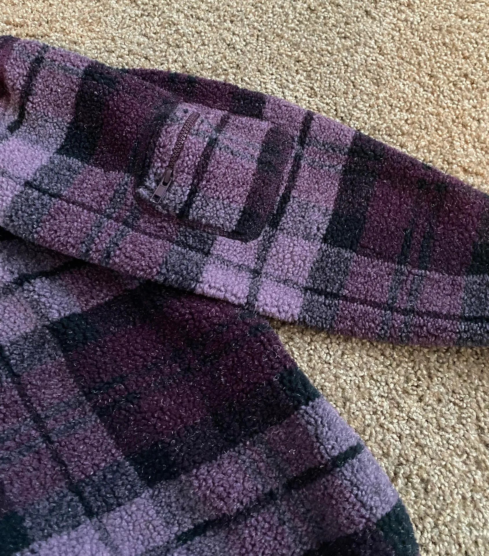 Oversized Teddy Quarter zip Purple Size L - Image 7