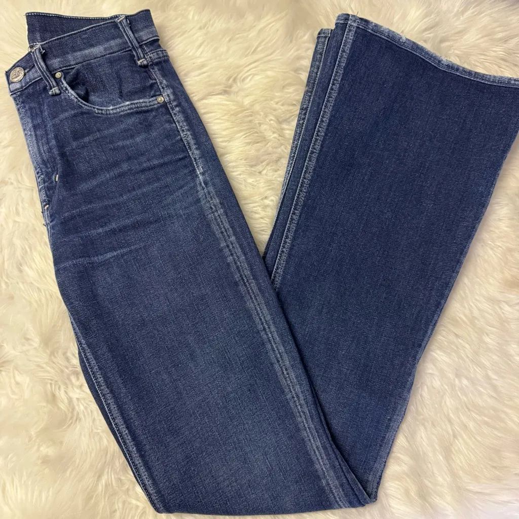 McGuire Majorelle Flare Jeans Anthropologie Dark Wash Size 25 - Image 3