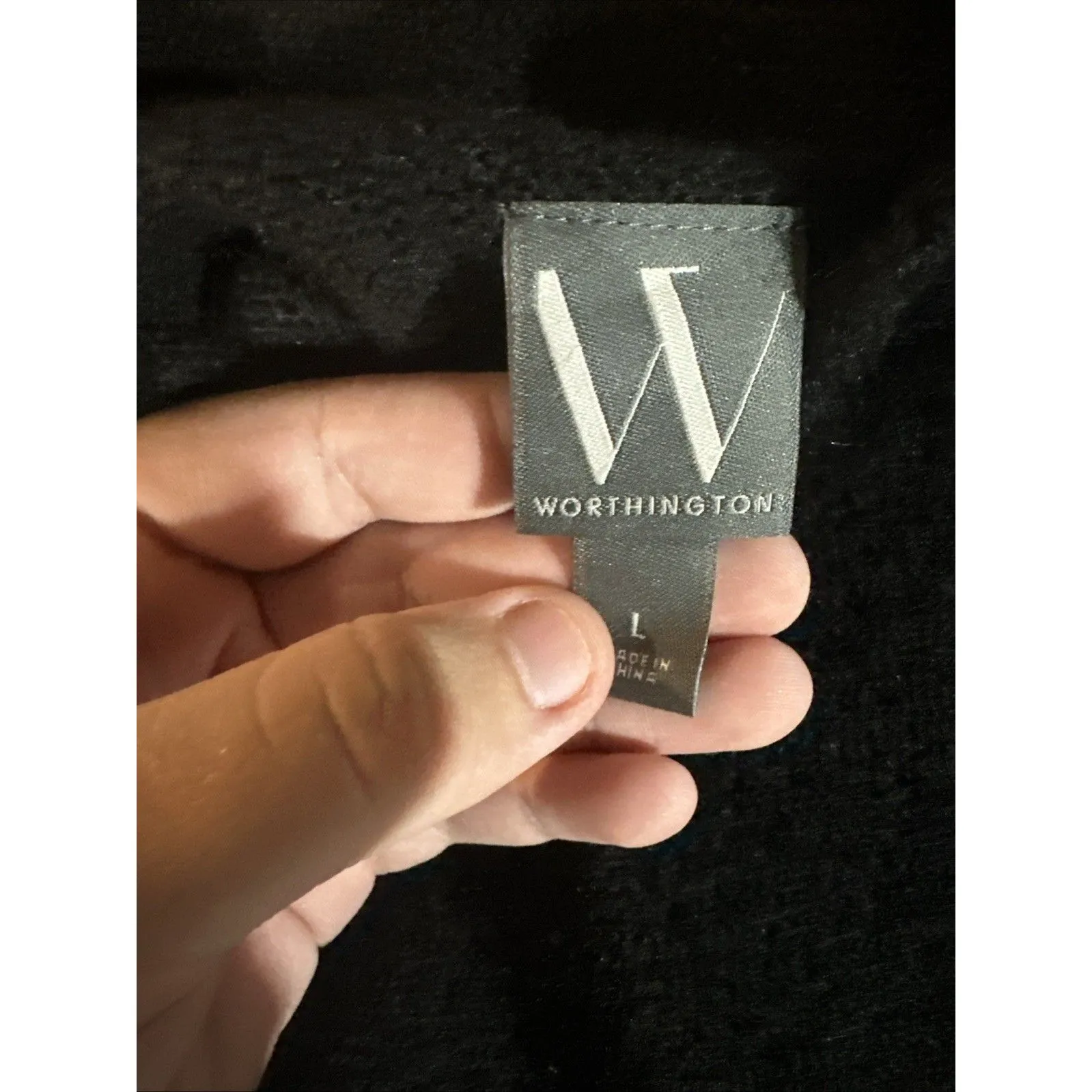 Worthington Woman’s Black Knitted Tank Top Size Large - Image 4