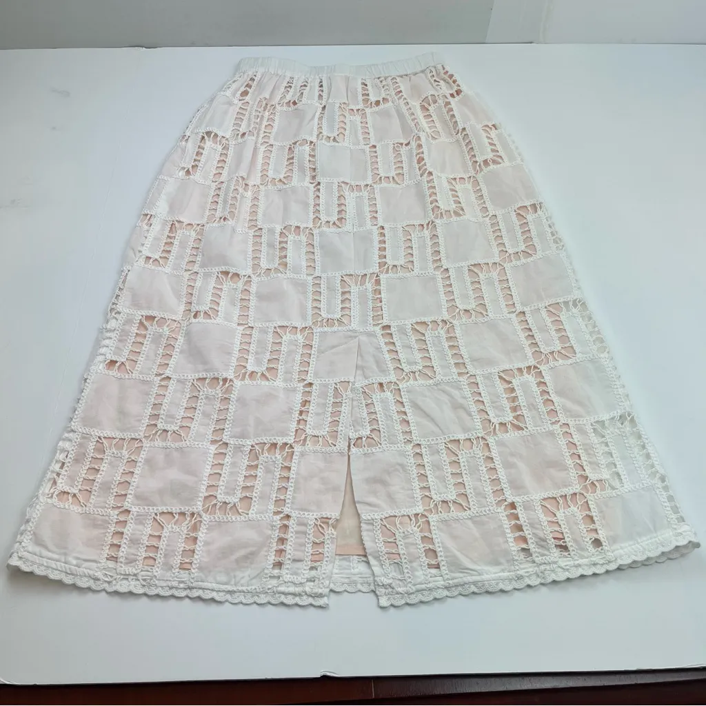Ba&sh Anira Skirt Off‎ White Pull-On Lined Womens Size XS Cotton NEW *TINY FLAW - Image 17