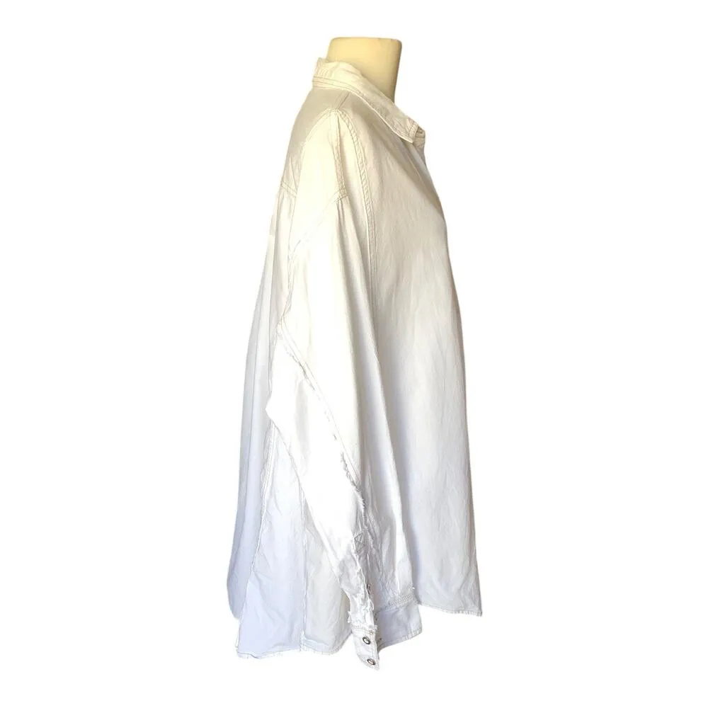 We The Free Oxford Dreams Button Down Shirt Long Sleeve Women's Size Small - Image 5