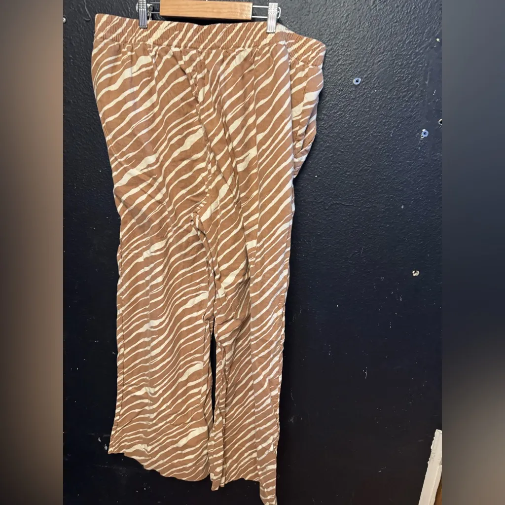 a new day Brown and Cream Zebra Patterned Pants Size XXL - Image 3