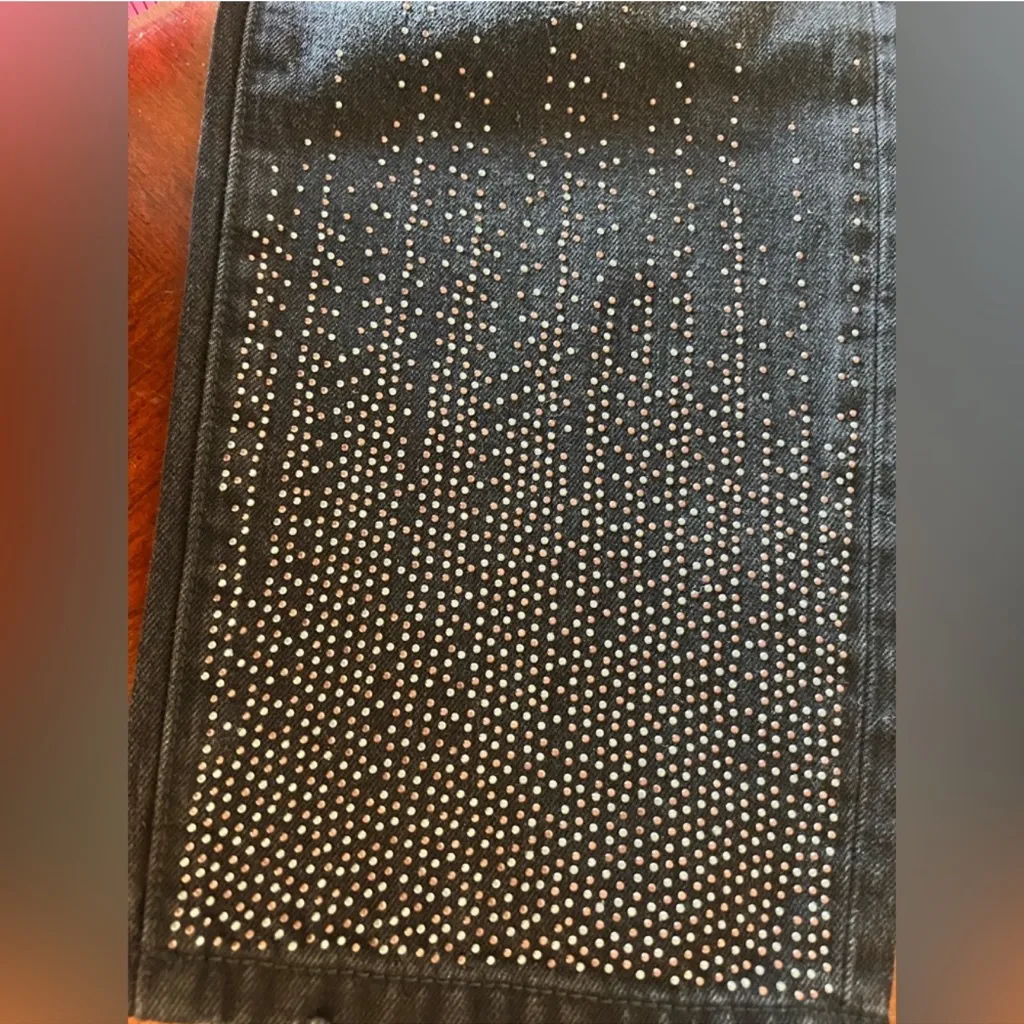 Current/Elliot 100 Cotton Belmont Slim Crop Boyfriend Embellished Jeans Size 30 - Image 12