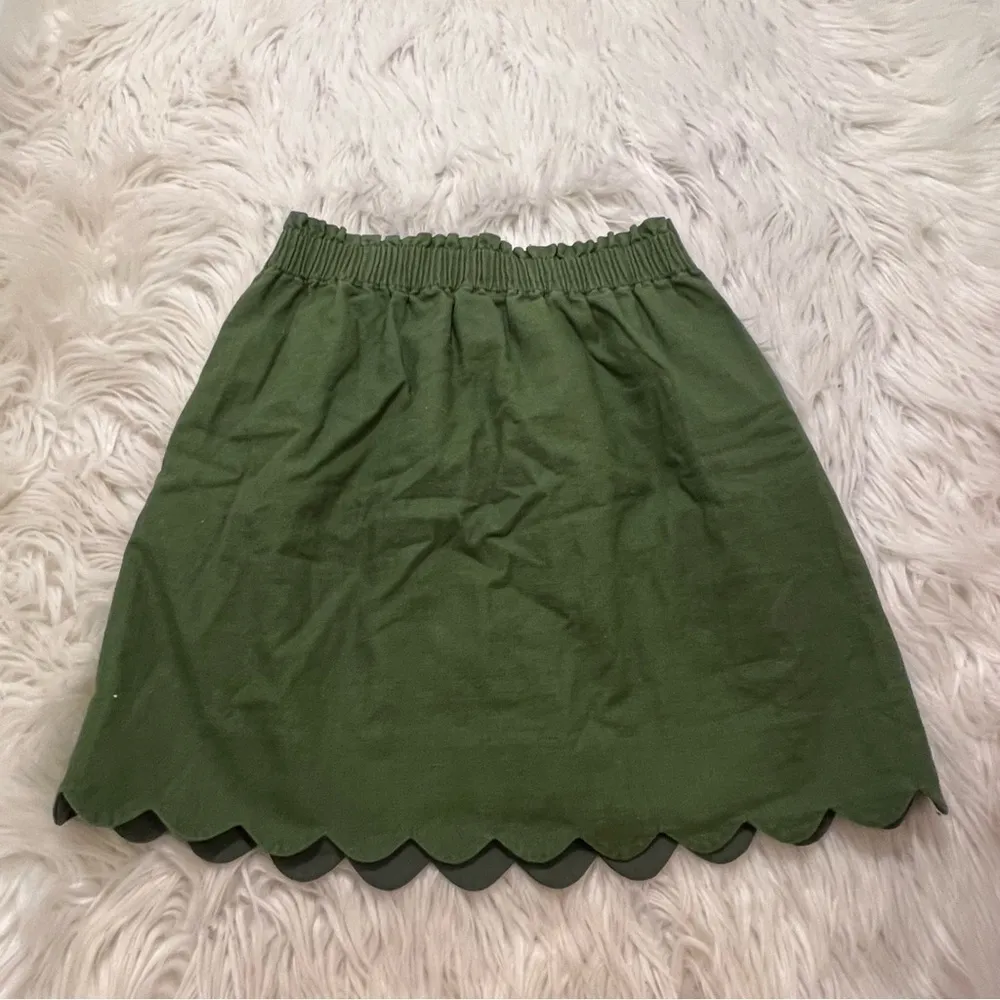 J. by J. Crew Scalloped Sidewalk Skirt in Sweet Moss - Image 11