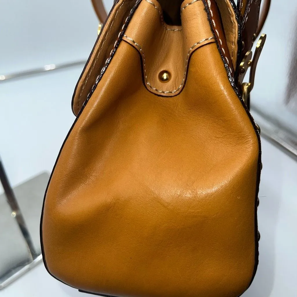 Michael Michael Kors Vintage Saddle Leather‎ Handbag with Dust Bag - Image 9